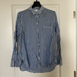 H&M Stripped Blue & White Long Sleeve Shirt